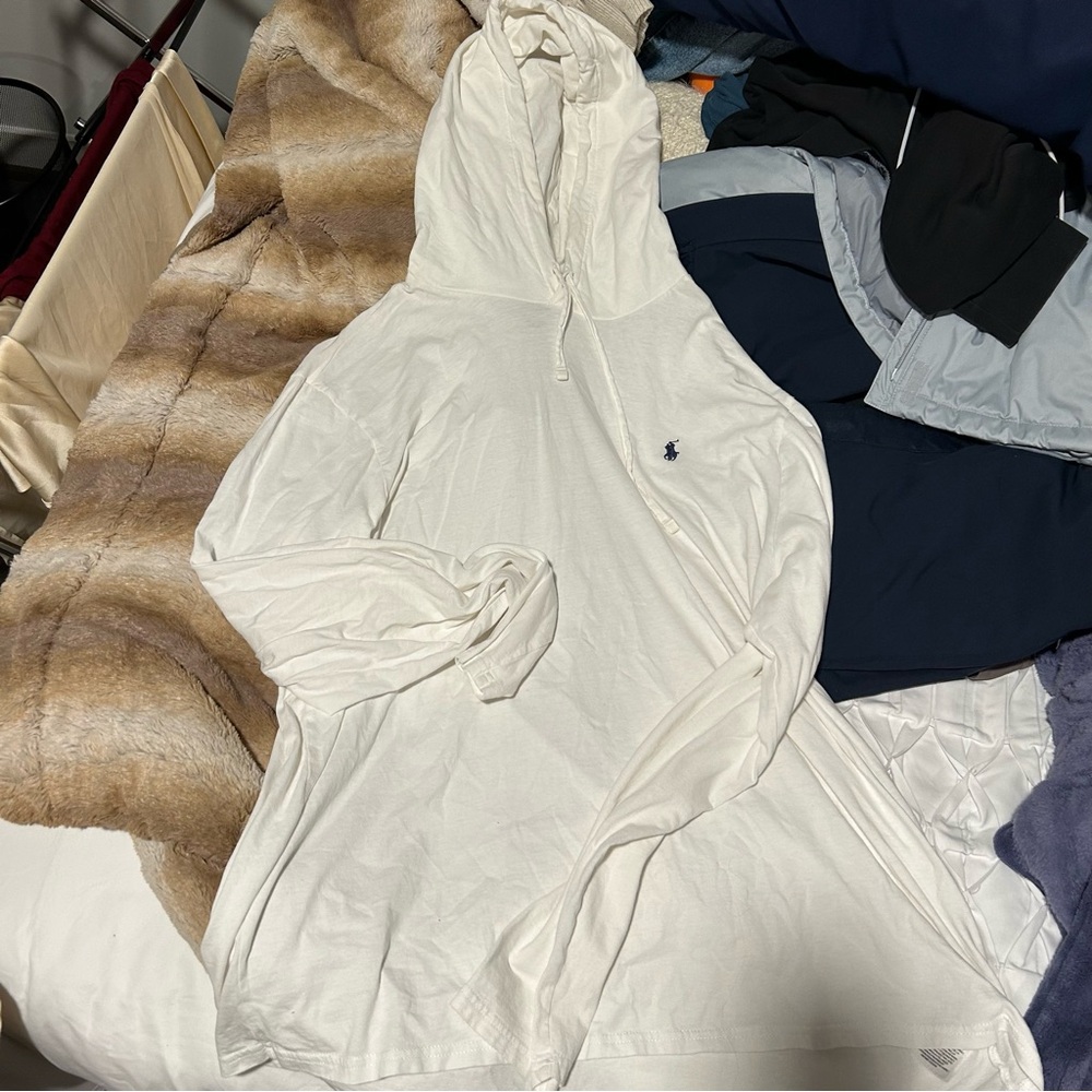 White Polo Hoodie